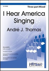 I Hear America Singing Three-Part Mixed choral sheet music cover Thumbnail